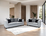 Monroe Gunmetal 2-Piece Living Room Set side angle view