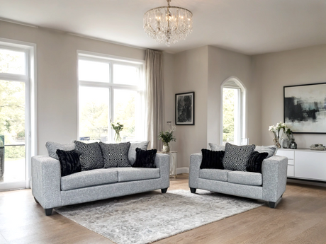 Monroe Gunmetal 2-Piece Living Room Set main front view