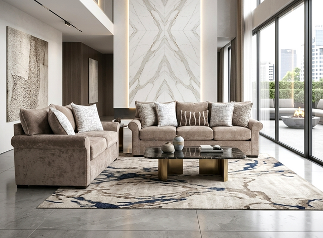 Behold Beige Sofa & Loveseat Set from Decor Furniture