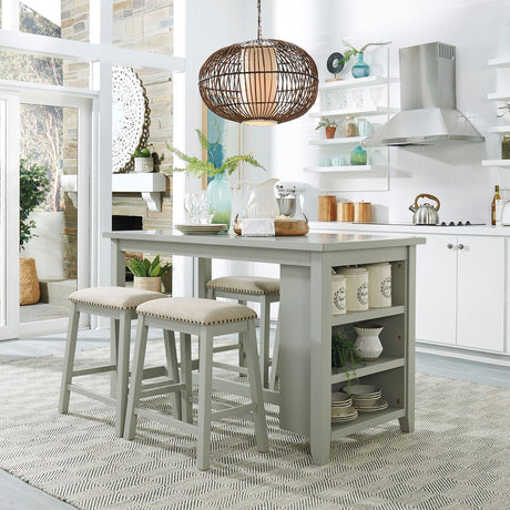 Nuni Grey Counter Height Table + 4 Chairs from Decor Furniture