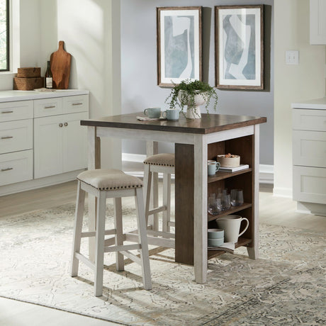 Nuni Two-Tone Counter Height Table + 2 Chairs from Decor Furniture