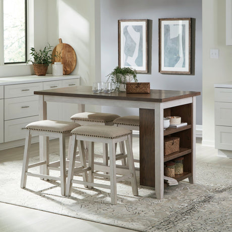 Nuni Two-Tone Counter Height Table + 4 Chairs from Decor Furniture