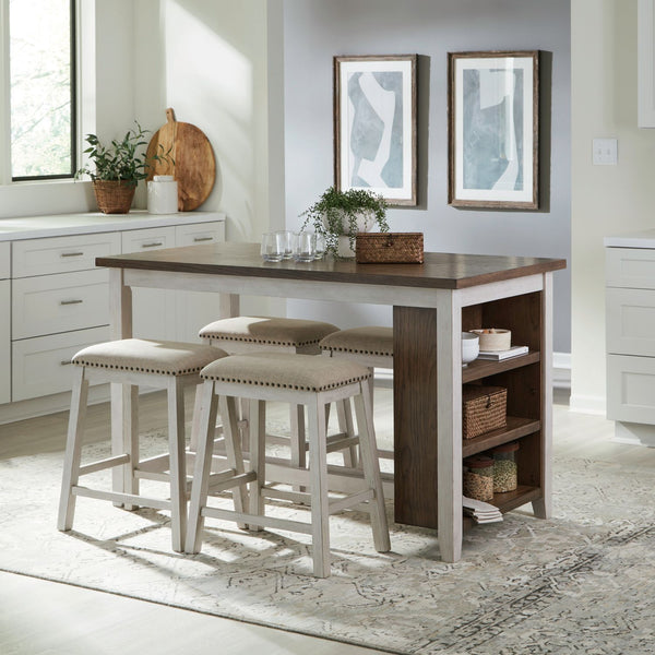 Nuni Two-Tone Counter Height Table + 4 Chairs from Decor Furniture