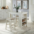 Nuni White Counter Height Table + 2 Chairs from Decor Furniture