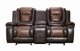 Jordan Brown swivel recliner chair in brown faux leather