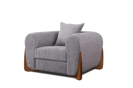 Stylus Pewter Upholstered Accent Chair front view