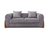Stylus Pewter Chair showing cushioned seat
