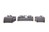 Stylus Pewter Chair at fireplace setting