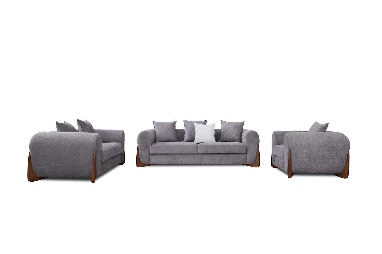 Stylus Pewter Chair at fireplace setting