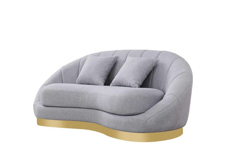 Olena Dove Grey Accent Chair front view