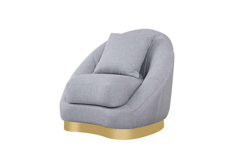 Olena Dove Grey Accent Chair front view