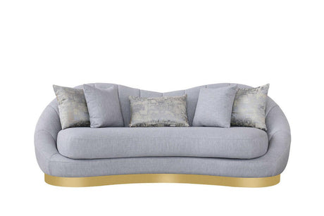 Olena Dove Grey Chair folded position