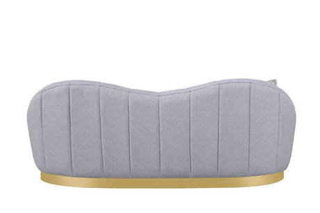Olena Dove Grey Accent Chair front view