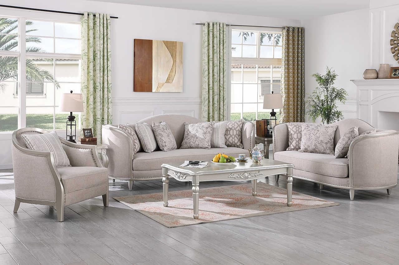 Bellisimo Light Grey Living Room Set main view