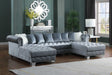 Main view of Jordan II Grey 3-piece sectional sofa