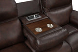 El Paso power reclining recliner in dark brown leather match