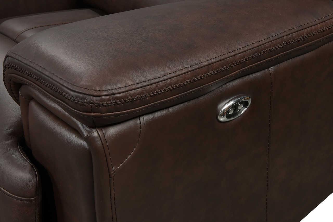 El Paso reclining sofa footrest extended