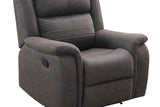 Max Brown reclining sofa set seating arrangement view