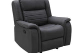 Max Grey recliner fully reclined position