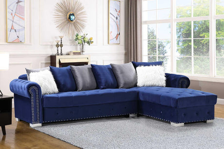Main view of Milan Blue Sectional sectional sofa