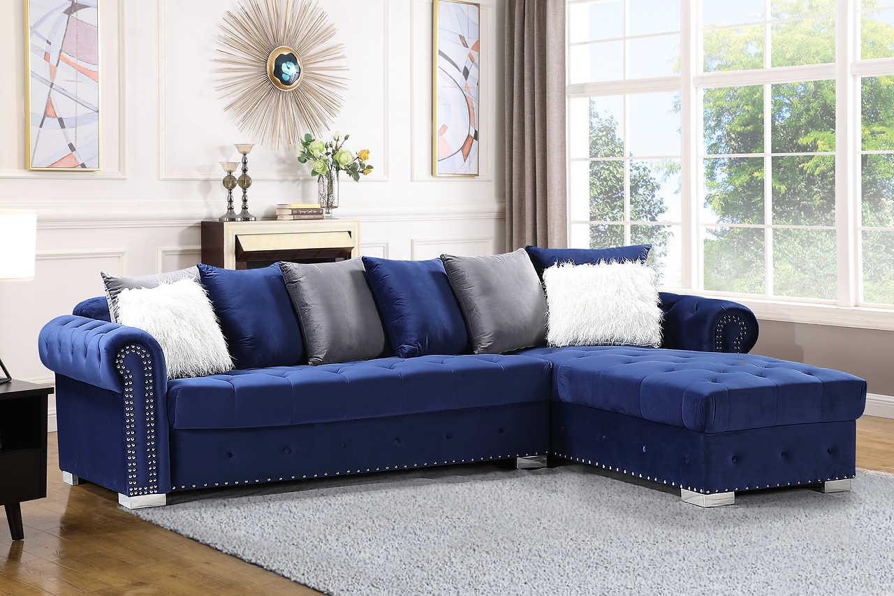 main view of Milan Blue Sectional sectional sofa