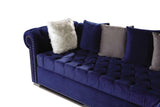 Side view of Milan Blue Sectional sectional sofa