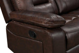 S8232 Dallas (Brown) (2Pcs Reclining Sofa And Loveseat (Leather Match)) - Ella Furniture