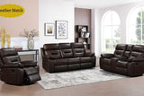 S8232 Dallas (Brown) (2Pcs Reclining Sofa And Loveseat (Leather Match)) - Ella Furniture