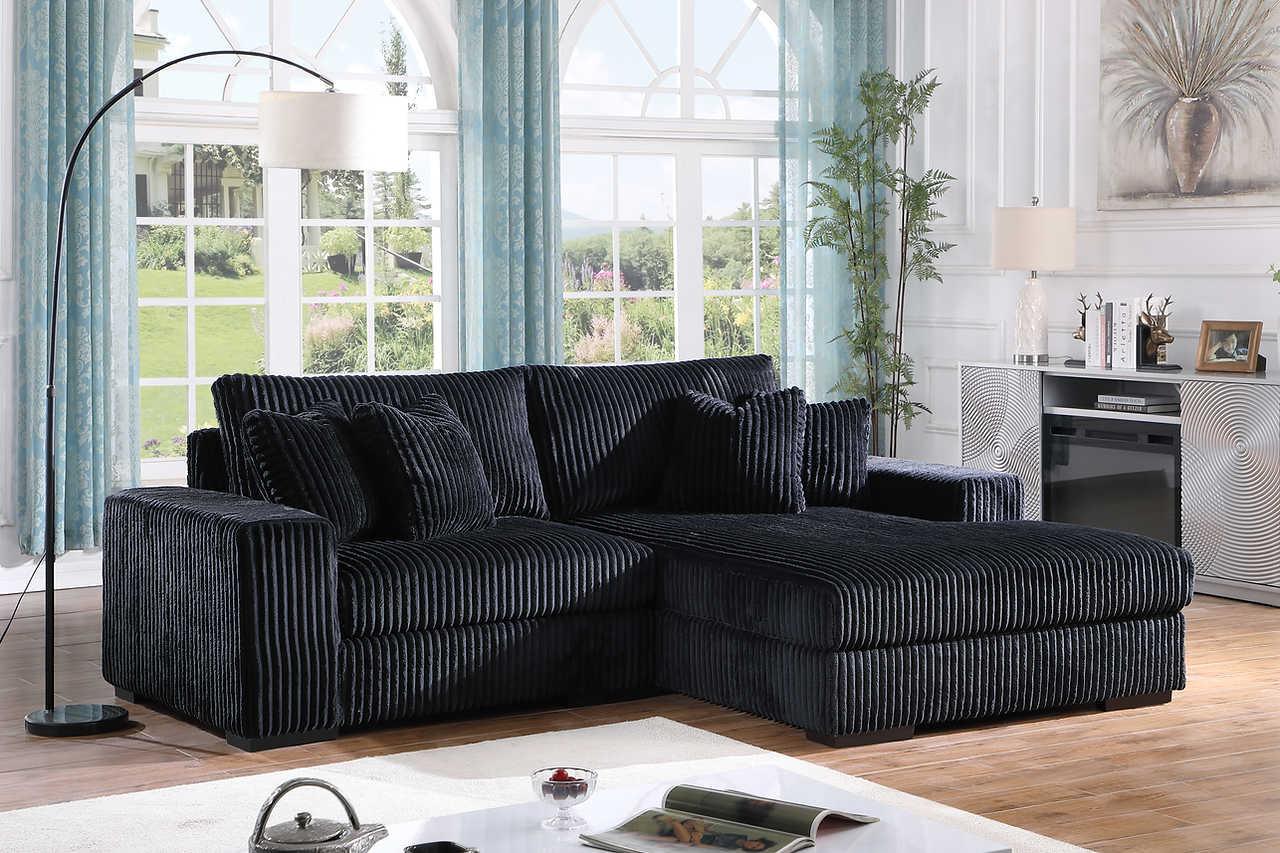 main view of Comfy Black Sectional sectional sofa