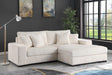 Main view of Comfy Ivory sectional sofa
