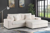 Main view of Comfy Ivory sectional sofa