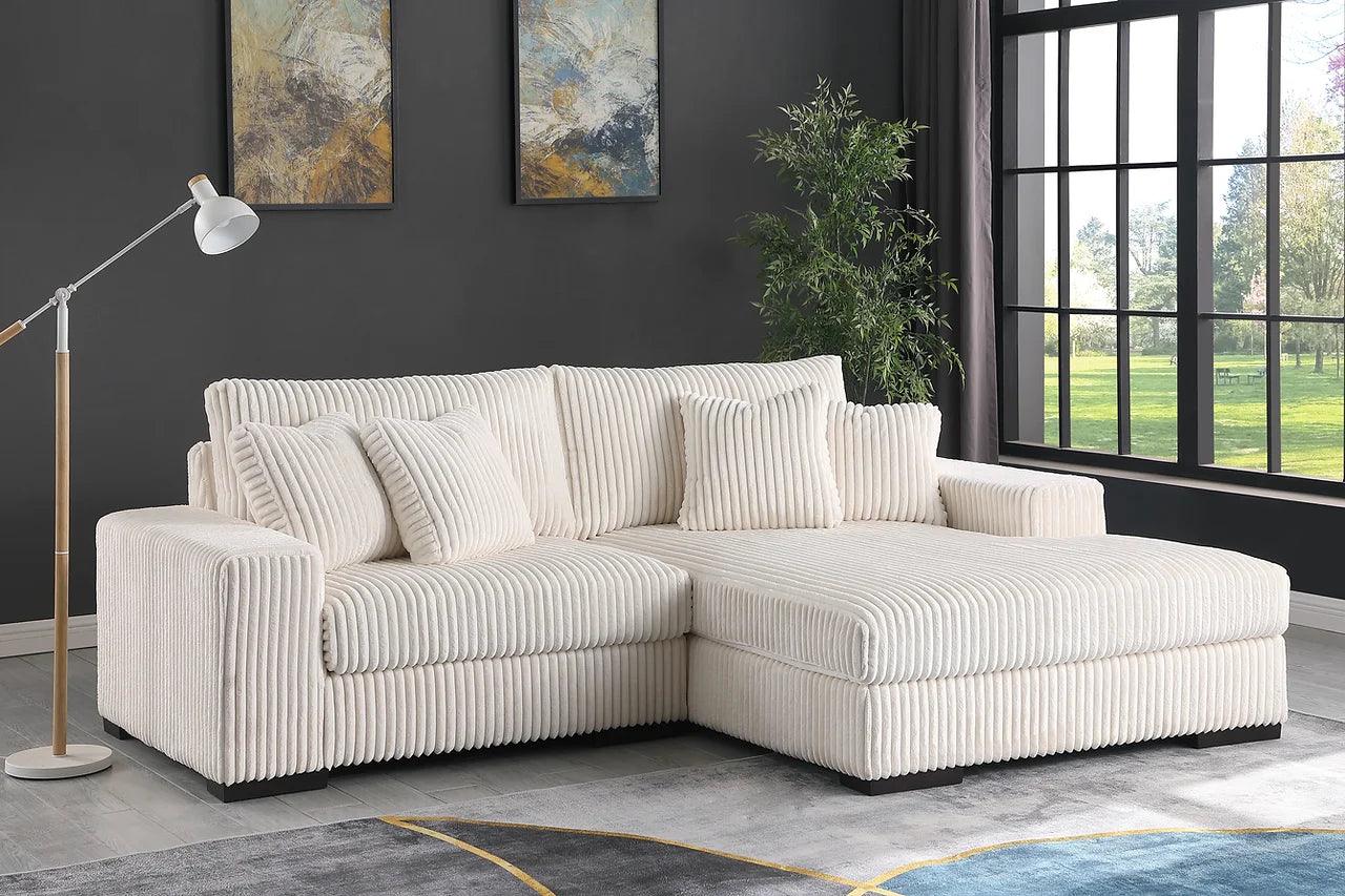 main view of Comfy Ivory Sectional sectional sofa