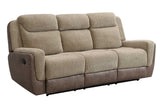 Sofa drop-down table open with reading light on