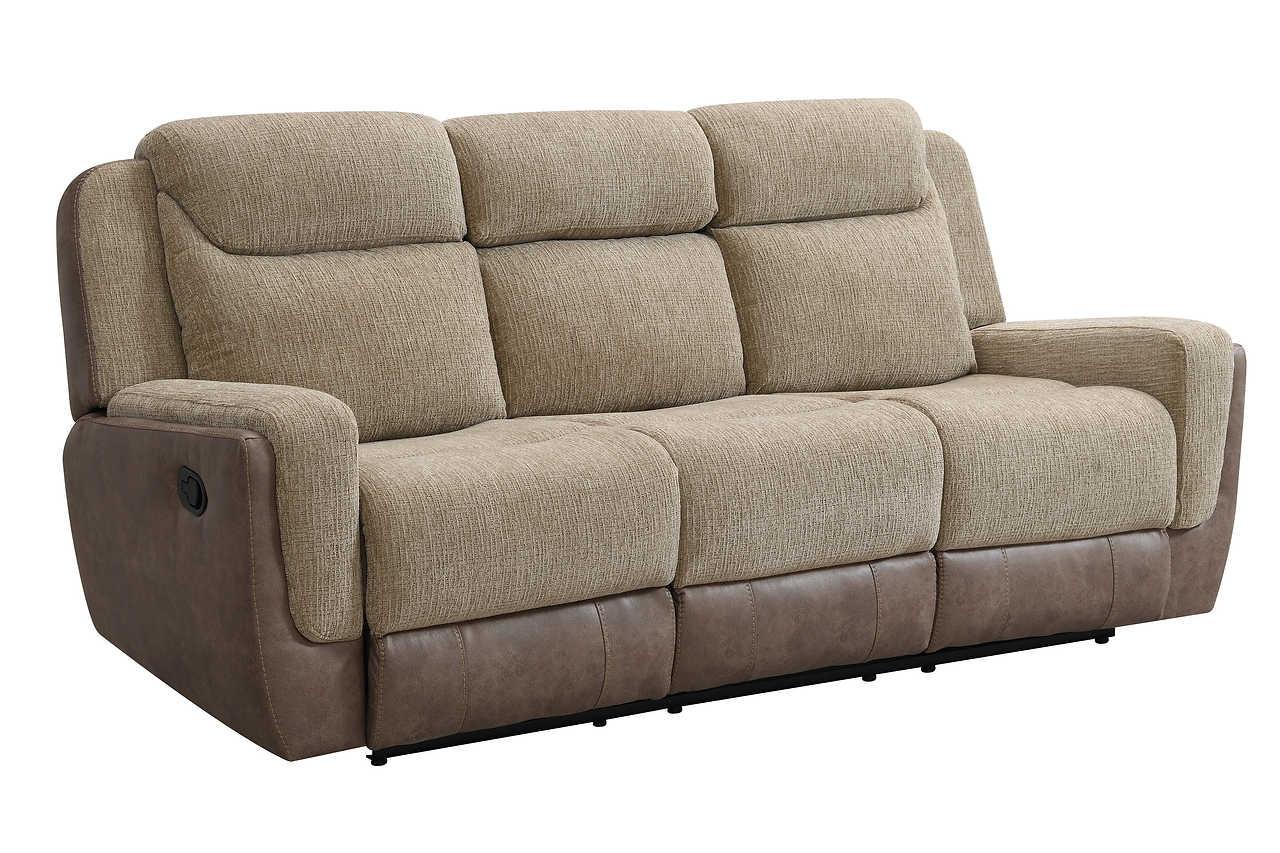 Sofa drop-down table open with reading light on