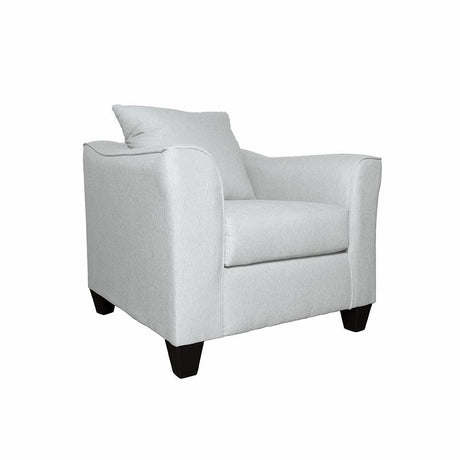 Salizar Upholstered Track Arm Accent Chair in grey mist front view