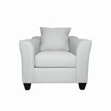 Salizar Upholstered Track Arm Accent Chair side angle in grey mist