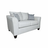 Salizar Grey Mist Upholstered Loveseat side angle