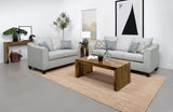 Salizar Loveseat showing plastic feet