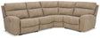 Next-Gen Durapella Sand Microfiber 4-Piece Power Reclining Sectional - image 1
