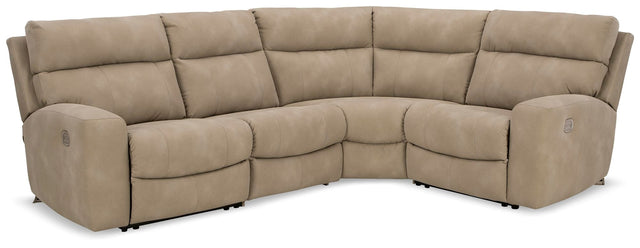 Next-Gen Durapella Sand Microfiber 4-Piece Power Reclining Sectional - image 1