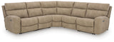 Next-Gen Durapella Sand Microfiber 5-Piece Power Reclining Sectional - image 2