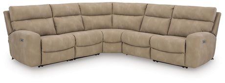 Next-Gen Durapella Sand Microfiber 5-Piece Power Reclining Sectional - image 2