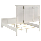 Sandy Beach White High Headboard Panel Bedroom Set bed front view