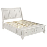 Sandy Beach White Storage Sleigh Bedroom Set main view bed