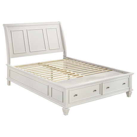 Sandy Beach White Storage Sleigh Bedroom Set main view bed