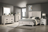 White modern chest with five drawers