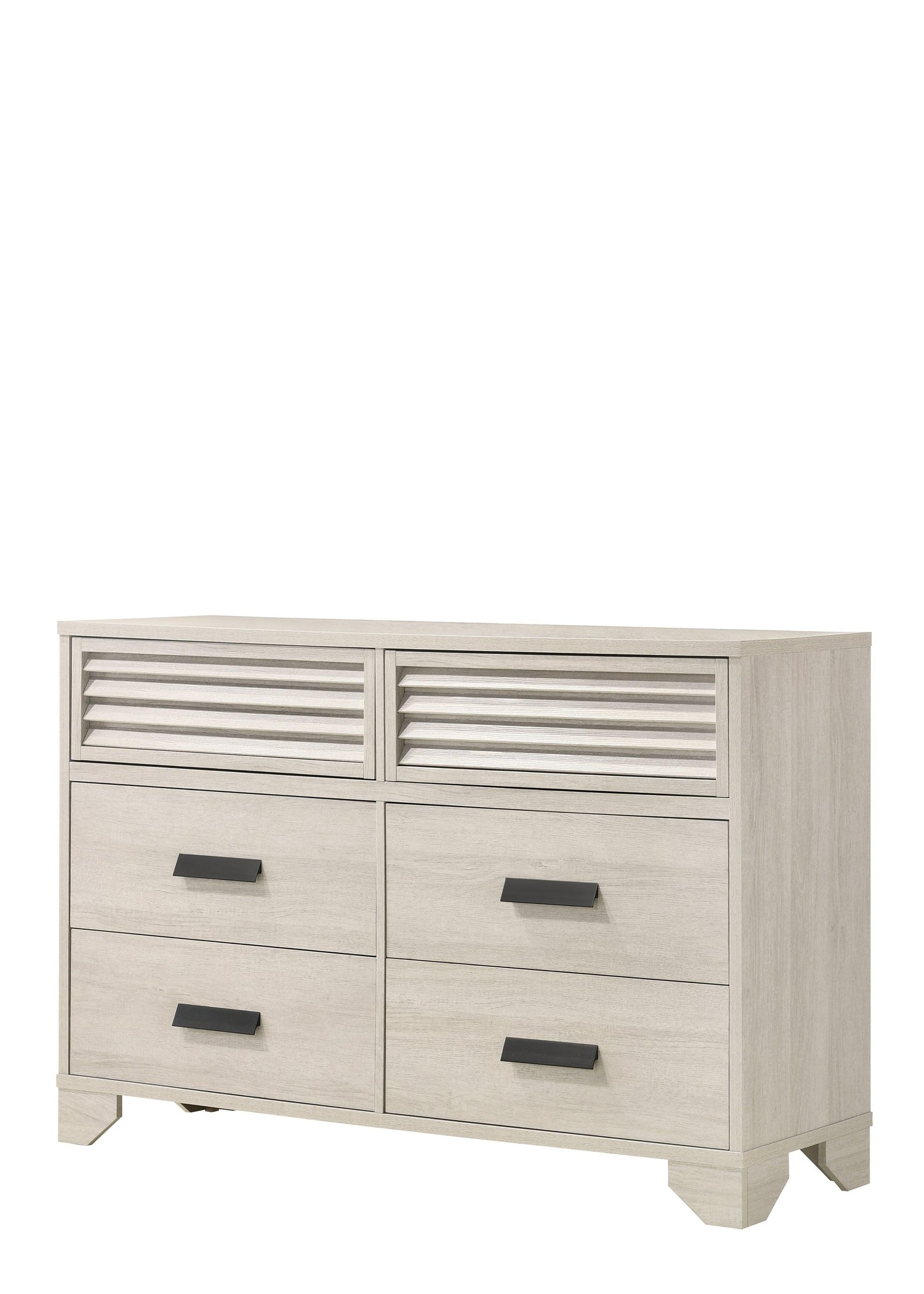 Side view of Sarter White Panel Bedroom Set bed