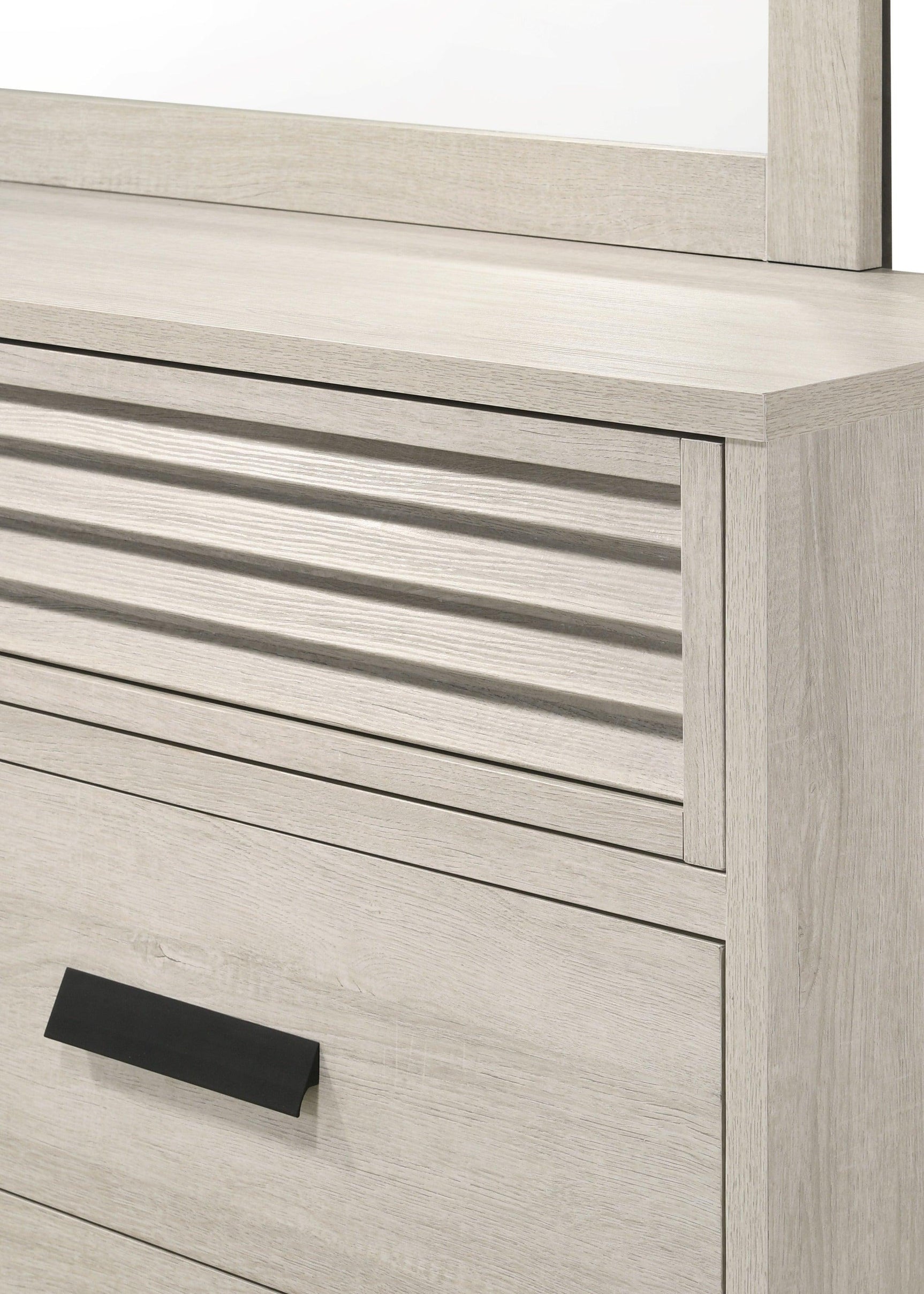 Main view of Sarter White Panel Bedroom Set queen bed