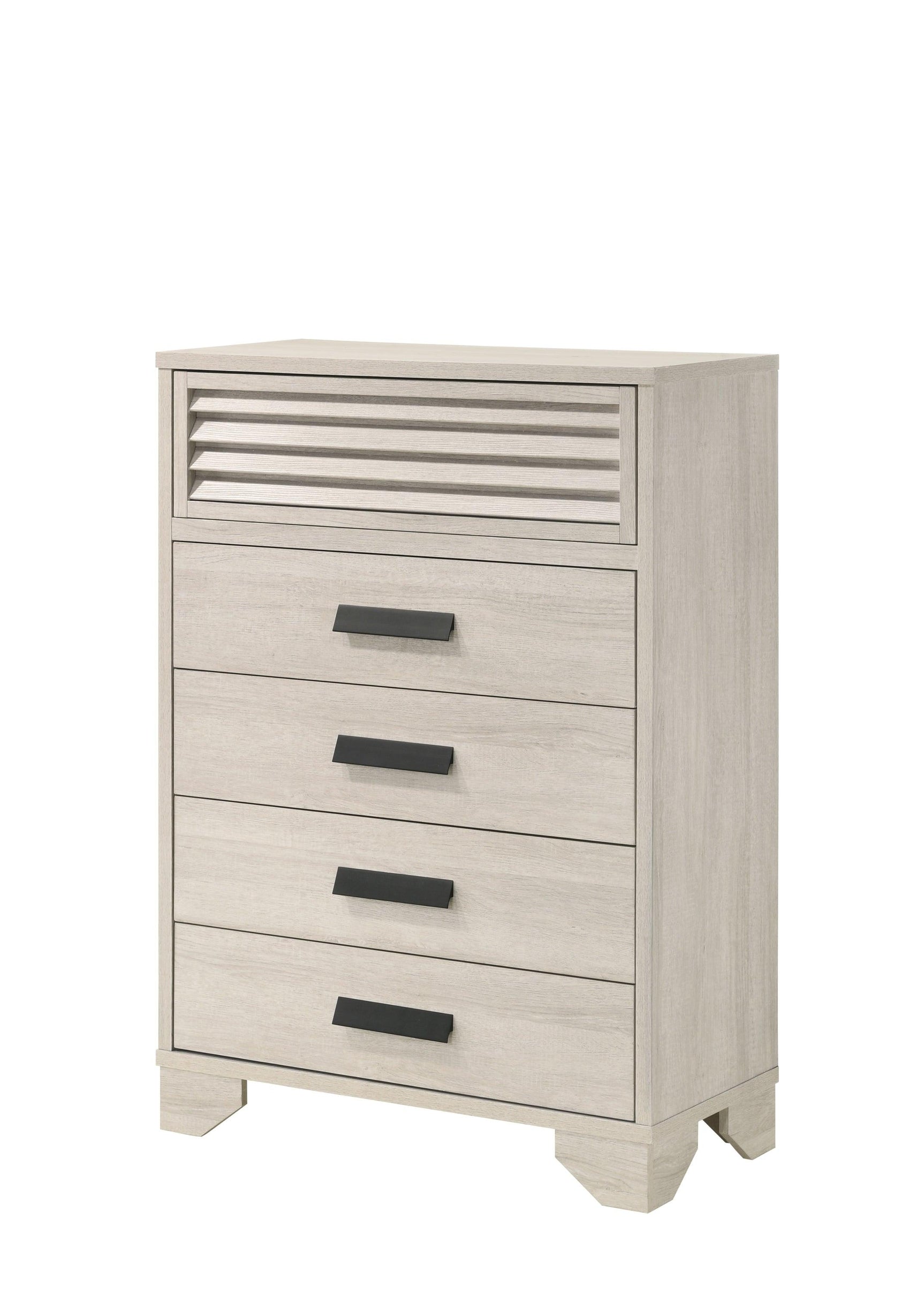 Sarter White Panel Queen Bed assembled side view