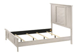 Sarter White Panel Queen Bed side view